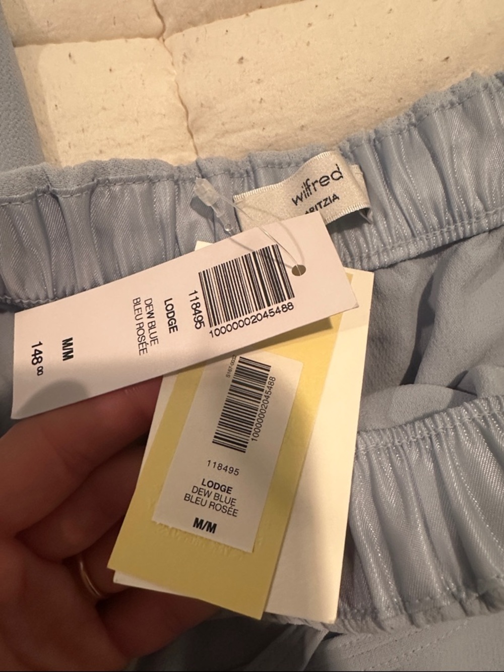 Aritzia Wilfred lodge pant in dew blue - brand new - Picture 4 of 4